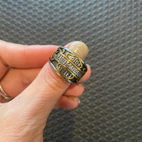 Harley Davidson motorcycle stainless steel ring. - Picture 8 of 11